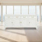 STEWART QUEEN ANN STYLE SOLID MAHOGANY 4 DOORS 4 DRAWERS 200CM BUFFET/SIDEBOARD IN SOLID WHITE - MyChocolateWood