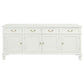 STEWART QUEEN ANN STYLE SOLID MAHOGANY 4 DOOR 4 DRAWER 200CM BUFFET/SIDEBOARD IN SOLID WHITE - MyChocolateWood