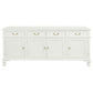 Stewart Queen Ann Style Solid Mahogany 4 Doors 4 Drawers 200cm Buffet / Sideboard in White - Chocolate Wood