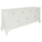 STEWART QUEEN ANN STYLE SOLID MAHOGANY 4 DOORS 4 DRAWERS 200CM BUFFET/SIDEBOARD IN SOLID WHITE - MyChocolateWood