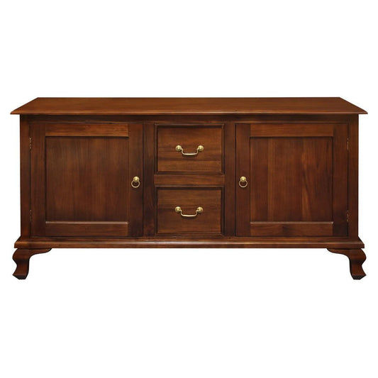 STEWART QUEEN ANN STYLE SOLID MAHOGANY BUFFET/SIDEBOARD 2 DOORS 2 DRAWERS 160CM - MyChocolateWood