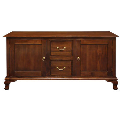 Stewart Queen Ann Style Solid Mahogany 2 Doors 2 Drawers 160cm Buffet / Sideboard in Mahogany - Chocolate Wood