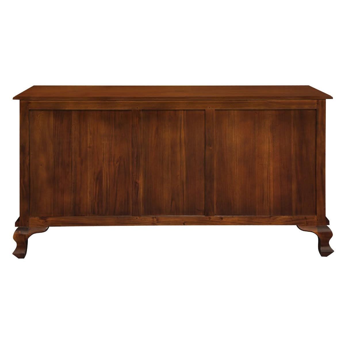 Stewart Queen Ann Style Solid Mahogany 2 Doors 2 Drawers 160cm Buffet / Sideboard in Mahogany - Chocolate Wood