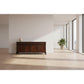 Stewart Queen Ann Style Solid Mahogany 4 Doors 4 Drawers 200cm Buffet / Sideboard in Mahogany - Chocolate Wood