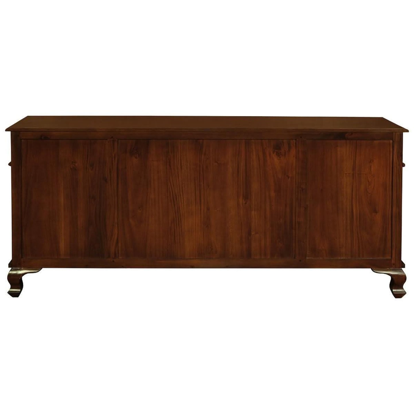 Stewart Queen Ann Style Solid Mahogany 4 Doors 4 Drawers 200cm Buffet / Sideboard in Mahogany - Chocolate Wood