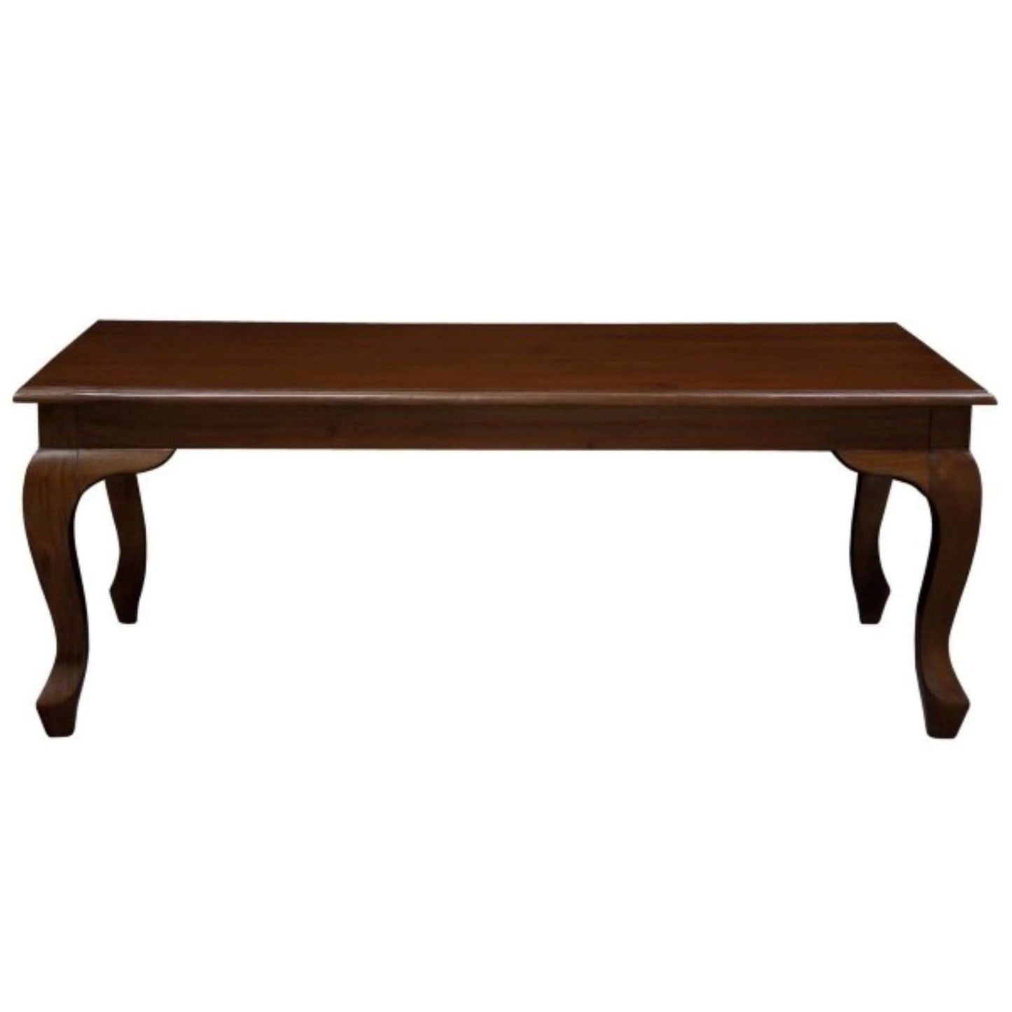 Stewart Queen Ann Style Solid Mahogany Coffee Table 120cm in Mahogany - Chocolate Wood