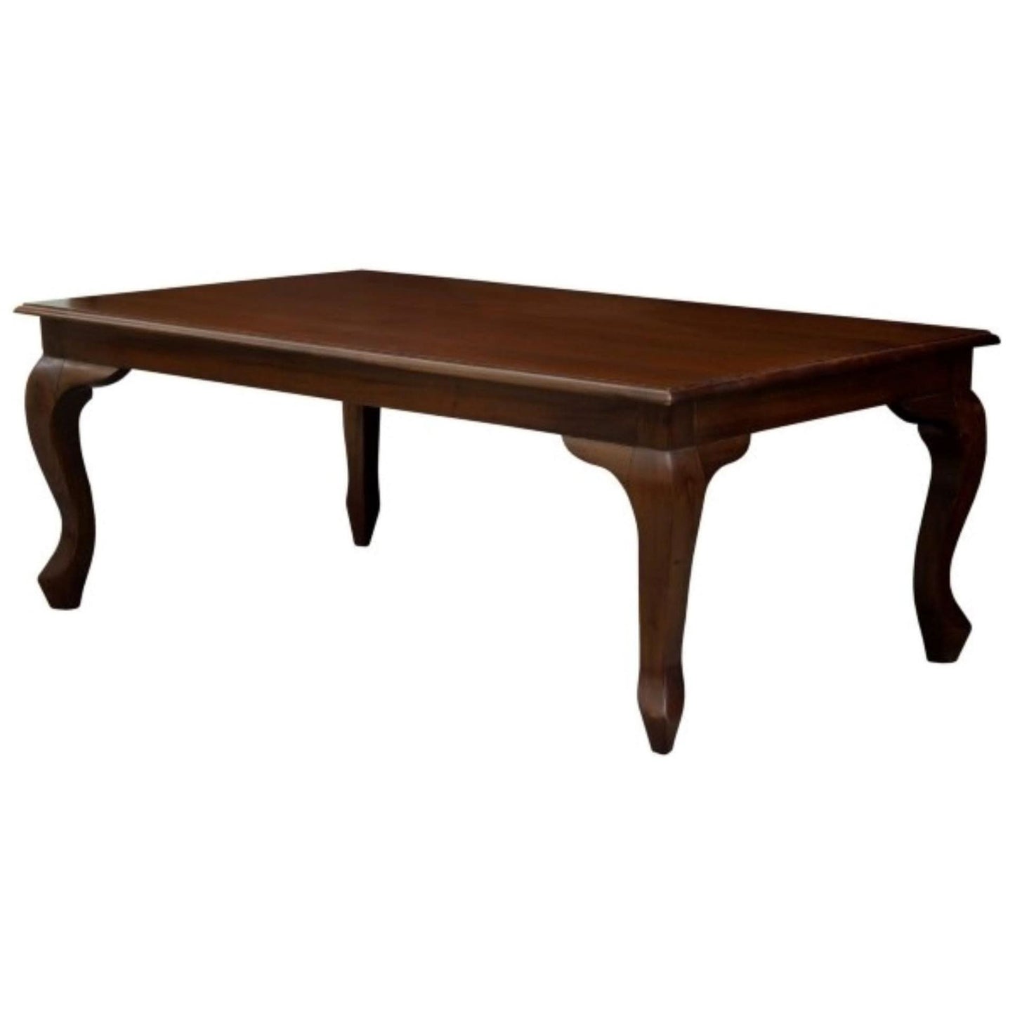 Stewart Queen Ann Style Solid Mahogany Coffee Table 120cm in Mahogany - Chocolate Wood