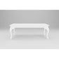Stewart Queen Ann Style Solid Mahogany Coffee Table 120cm in White - Chocolate Wood