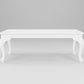 STEWART QUEEN ANN STYLE SOLID MAHOGANY COFFEE TABLE IN WHITE 120CM - MyChocolateWood