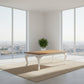 STEWART QUEEN ANN STYLE SOLID MAHOGANY COFFEE TABLE IN WHITE/CARAMEL 120CMm - MyChocolateWood
