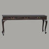 STEWART QUEEN ANN STYLE SOLID MAHOGANY CONSOLE TABLE 3 DRAWERS IN CHOCOLATE 180 CM - MyChocolateWood