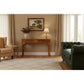 Stewart Queen Ann Style Solid Mahogany Console Table / Hall Table 2 Drawers 120cm in Light Pecan - Chocolate Wood