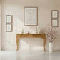 STEWART QUEEN ANN STYLE SOLID MAHOGANY CONSOLE TABLE/CONSOLE IN LIGHT PECAN - MyChocolateWood