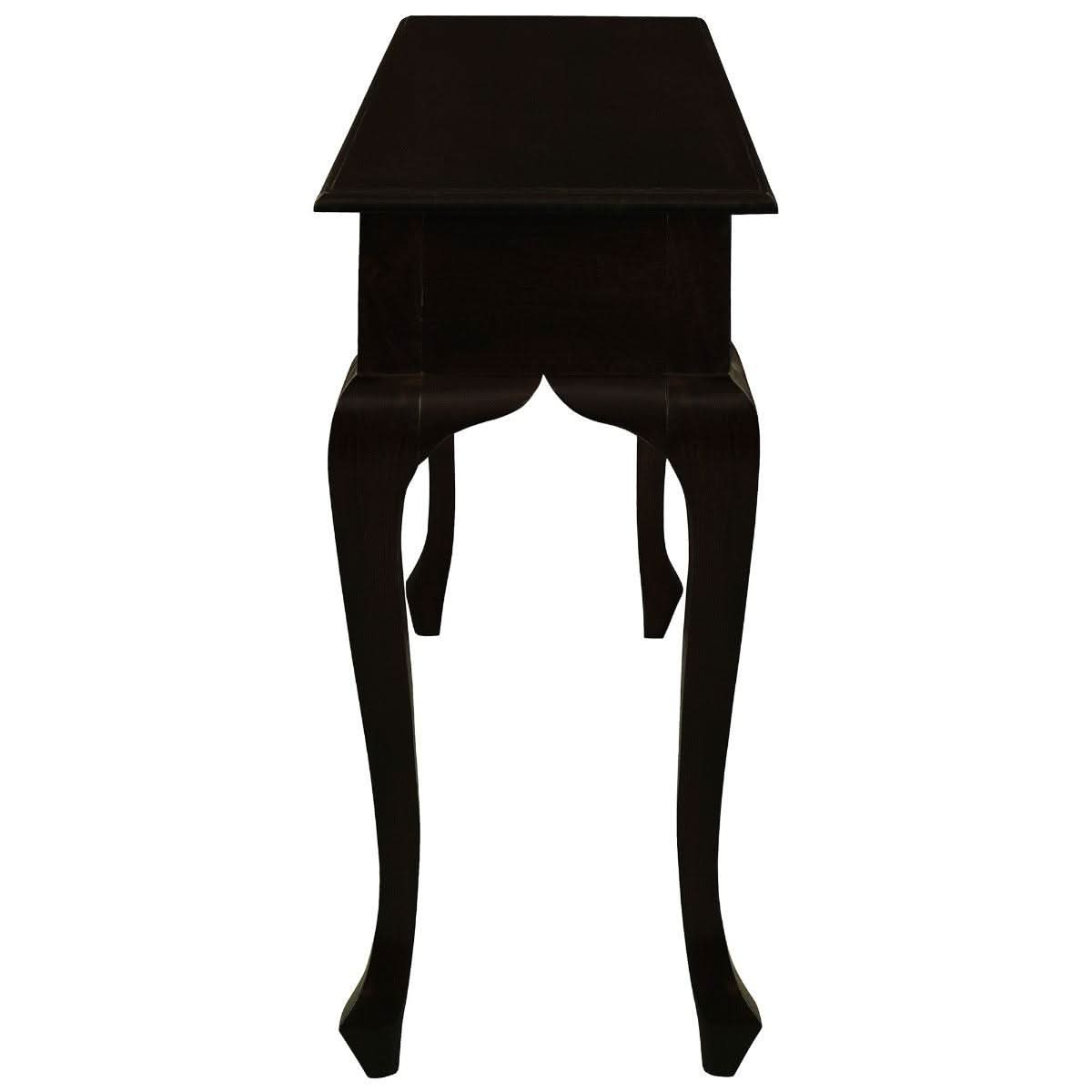 STEWART QUEEN ANN STYLE SOLID MAHOGANY CONSOLE TABLE/HALL TABLE 2 DRAWERS CHOCOLATE 230CM - MyChocolateWood
