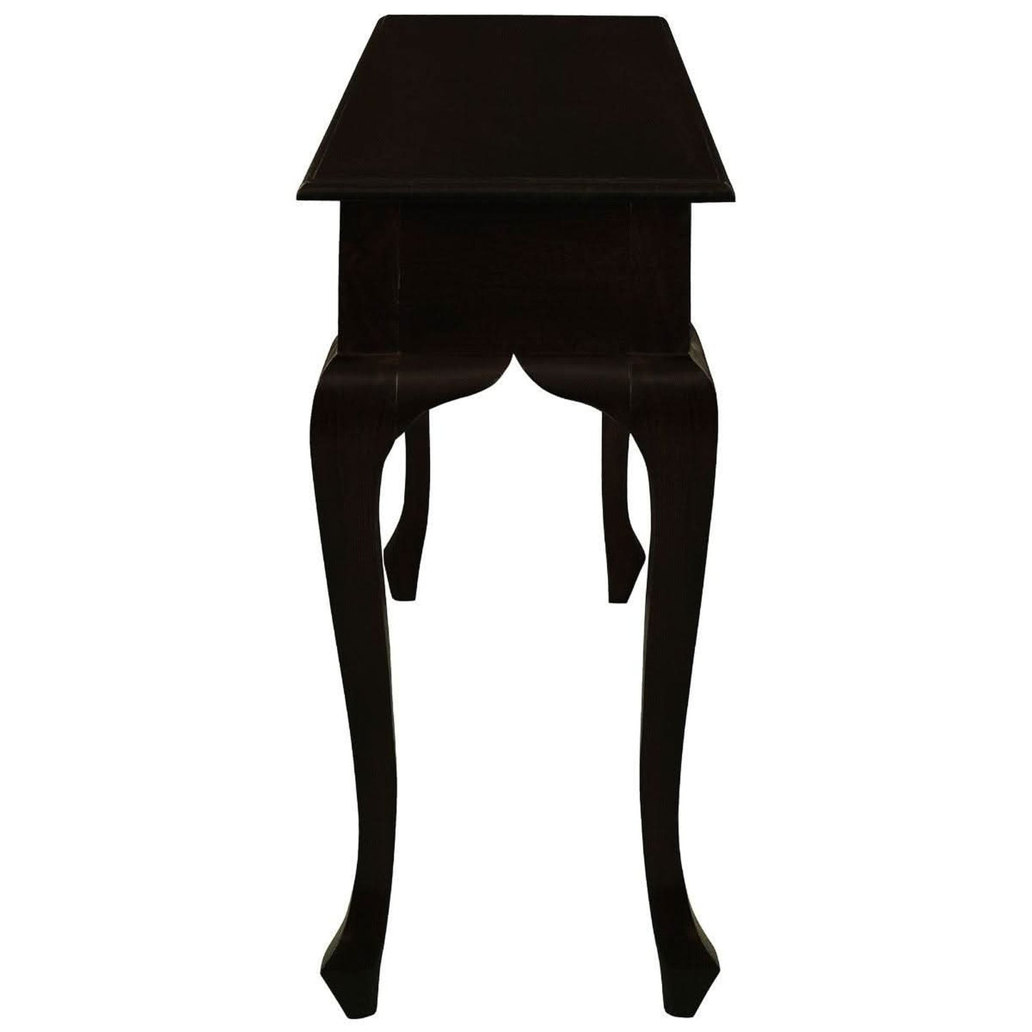 Stewart Queen Ann Style Solid Mahogany Console Table / Hall Table 2 Drawers 120cm in Chocolate - Chocolate Wood