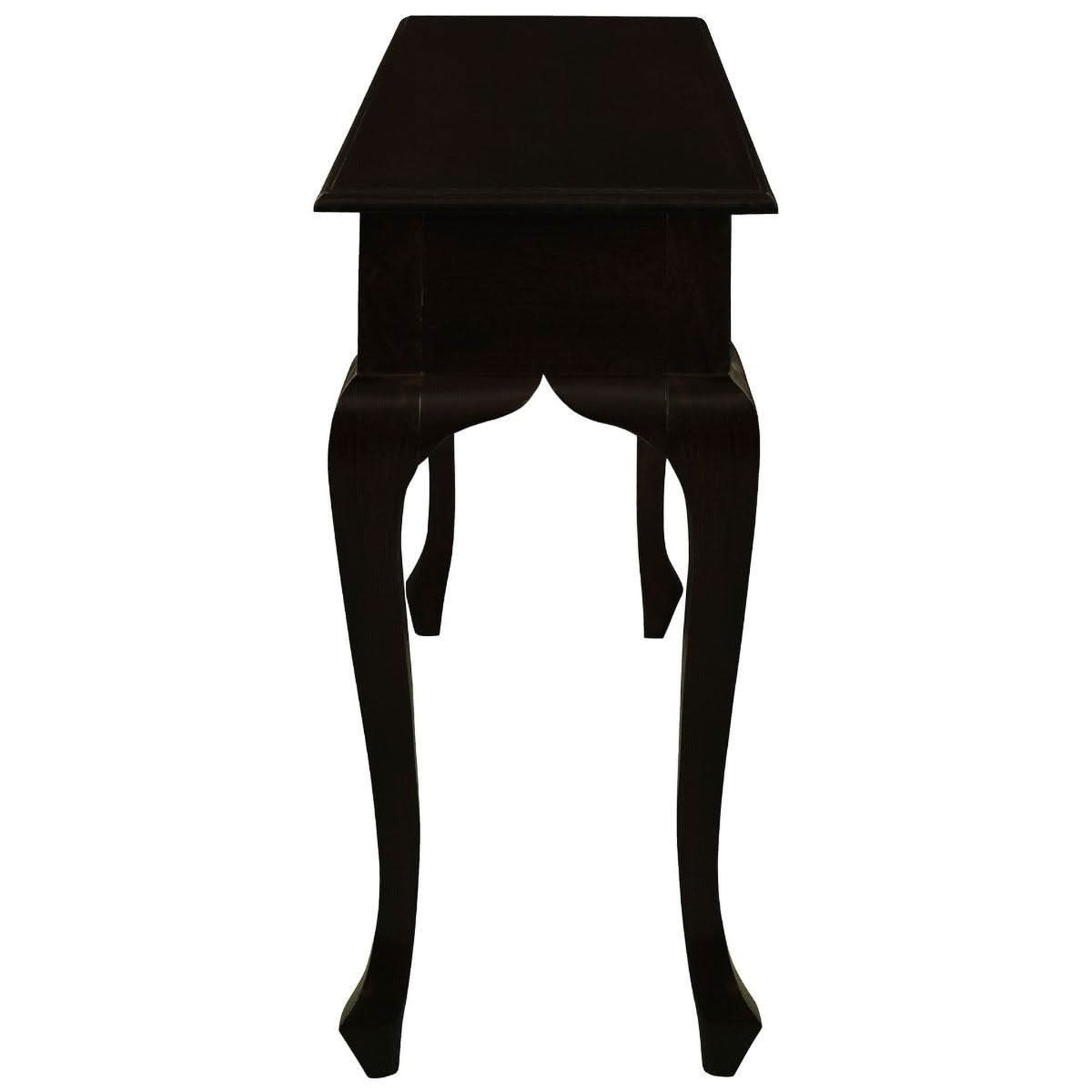Stewart Queen Ann Style Solid Mahogany Console Table / Hall Table 2 Drawers 120cm in Chocolate - Chocolate Wood