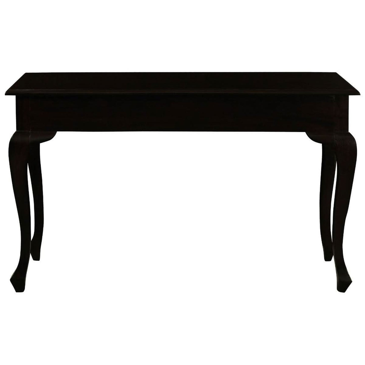 Stewart Queen Ann Style Solid Mahogany Console Table / Hall Table 2 Drawers 120cm in Chocolate - Chocolate Wood