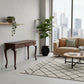 STEWART QUEEN ANN STYLE SOLID MAHOGANY  CONSOLE TABLE/HALL TABLE 2 DRAWERS IN MAHOGANY COLOUR 120CM - MyChocolateWood