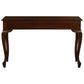 STEWART QUEEN ANN STYLE SOLID MAHOGANY CONSOLE TABLE/HALL TABLE 2 DRAWERS IN MAHOGANY COLOUR 120CM - MyChocolateWood