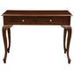 STEWART QUEEN ANN STYLE SOLID MAHOGANY DESK 2 DRAWERS 105CM IN MAHOGANY COLOUR - MyChocolateWood