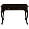 Stewart Queen Ann Style Solid Mahogany Desk 2 Drawers 105cm in Chocolate - Chocolate Wood