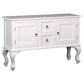 Stewart Queen Ann Style Solid Mahogany Sofa Table 2 Doors 2 Drawers 130cm in White - Chocolate Wood
