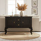 STEWART QUEEN ANN STYLE SOLID MAHOGANY SOFA TABLE 2 DOORS 2 DRAWERS CHOCOLATE 130CM - MyChocolateWood