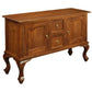 Stewart Queen Ann Style Solid Mahogany Sofa Table 2 Doors 2 Drawers 130cm in Light Pecan - Chocolate Wood