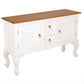 Stewart Queen Ann Style Solid Mahogany Sofa Table 2 Doors 2 Drawers 130cm in White / Caramel - Chocolate Wood