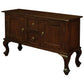 Stewart Queen Ann Style Solid Mahogany Sofa Table 2 Doors 2 Drawers 130cm in Mahogany - Chocolate Wood