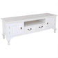 Stewart Queen Ann Style Solid Mahogany TV Entertainment Unit 2 Doors 2 Drawers 180cm in White - Chocolate Wood