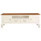 STEWART QUEEN ANN STYLE SOLID MAHOGANY TV UNIT 2 DOORS 2 DRAWERS WHITE/CARAMEL - MyChocolateWood
