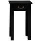 Straight Leg Solid Mahogany Side Table in Black