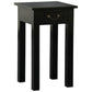 Straight Leg Solid Mahogany Side Table in Black detail