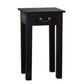Straight Leg Solid Mahogany Side Table in Chocolate