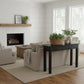 Straight Leg Solid Mahogany Console Table in Black side