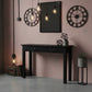 STRAIGHT LEG SOLID MAHOGANY TIMBER CONSOLE TABLE/ HALL TABLE WITH 2 DRAWERS IN BLACK 120CM - MyChocolateWood