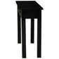 Straight Leg Solid Mahogany Console Table in Black leg detail