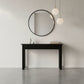 STRAIGHT LEG SOLID MAHOGANY TIMBER CONSOLE TABLE/ HALL TABLE WITH 2 DRAWERS IN BLACK 120CM - MyChocolateWood
