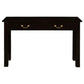 Straight Leg Solid Mahogany Console Table in Chocolate