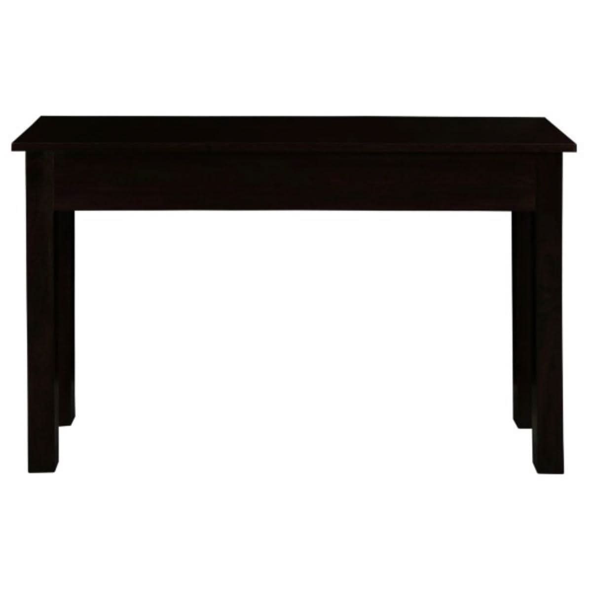 Straight Leg Solid Mahogany Console Table in Chocolate styled