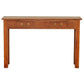 Straight Leg Solid Mahogany Console Table in Light Pecan