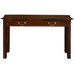 STRAIGHT LEG SOLID MAHOGANY TIMBER CONSOLE TABLE/HALL TABLE WITH 2 DRAWERS IN MAHOGANY COLOUR 120CM - MyChocolateWood