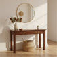 STRAIGHT LEG SOLID MAHOGANY TIMBER CONSOLE TABLE/HALL TABLE WITH 2 DRAWERS IN MAHOGANY COLOUR 120CM - MyChocolateWood