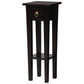 Straight Solid Mahogany Plant Stand in Chocolate detail