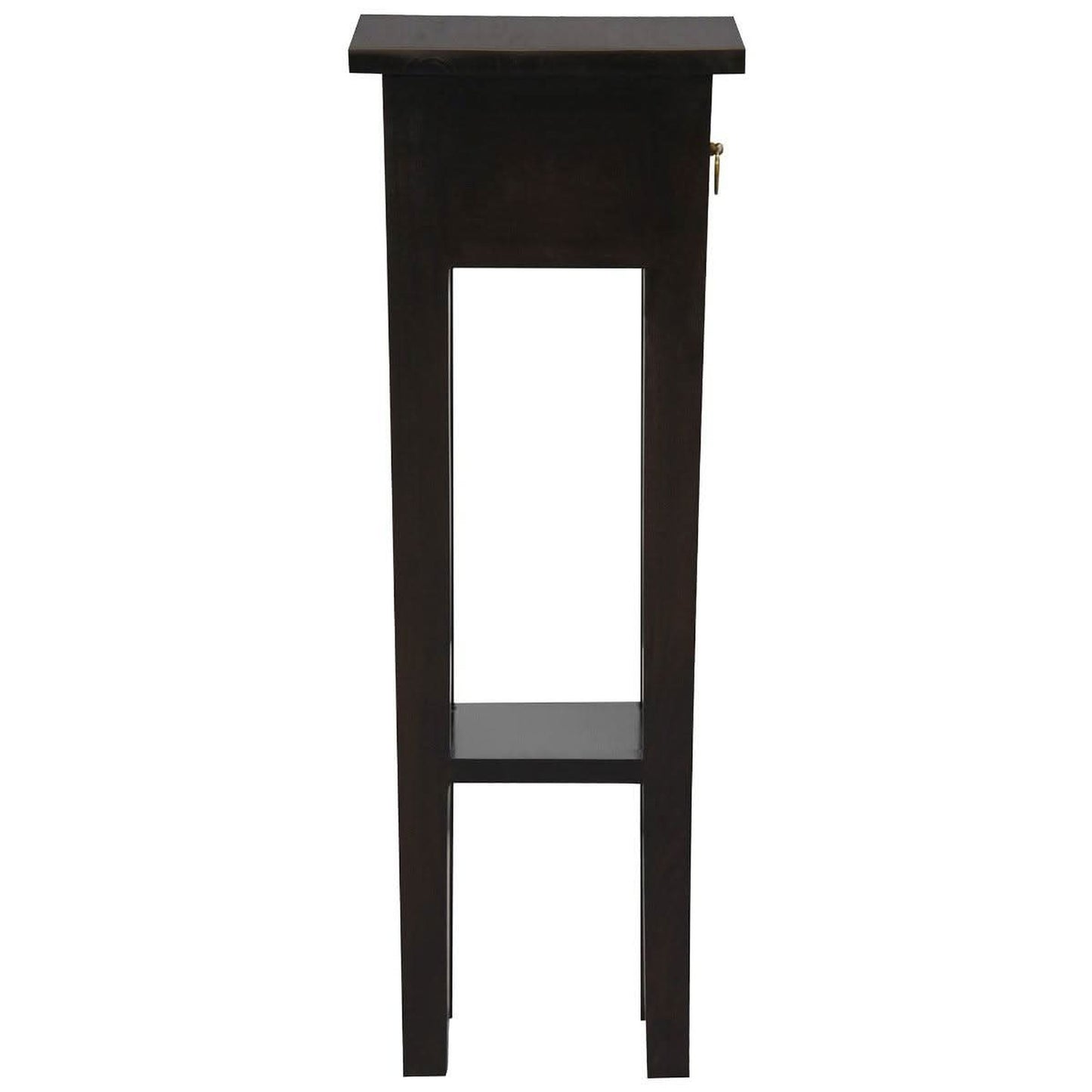 Straight Solid Mahogany Plant Stand in Chocolate styled