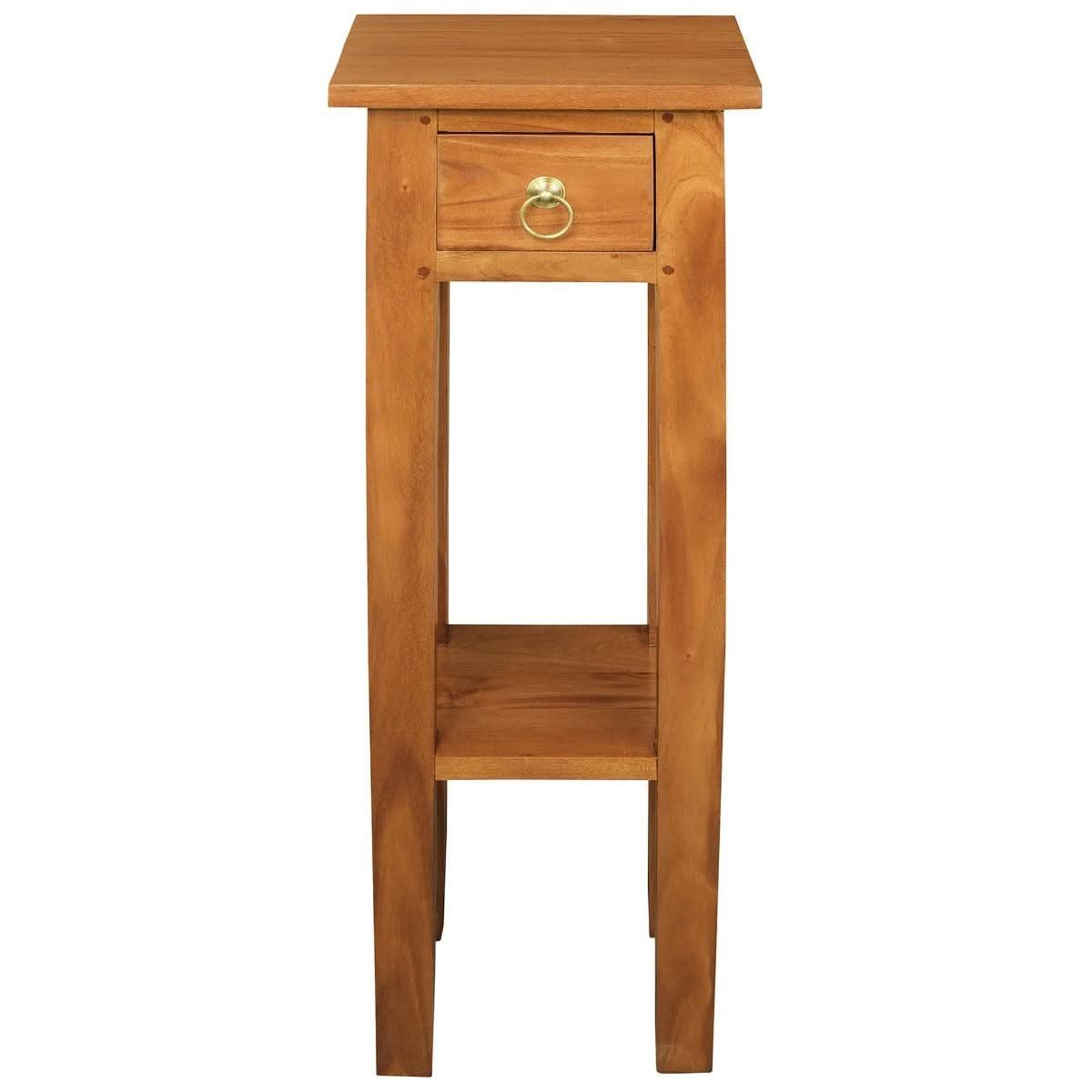 STRAIGHT SOLID MAHOGANY TIMBER PLANT STAND - LIGHT PECAN - MyChocolateWood