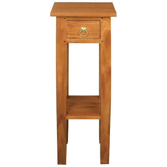 Straight Solid Mahogany Plant Stand in Light Pecan