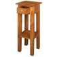 Straight Solid Mahogany Plant Stand in Light Pecan detail