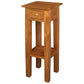 Straight Solid Mahogany Plant Stand in Light Pecan angle